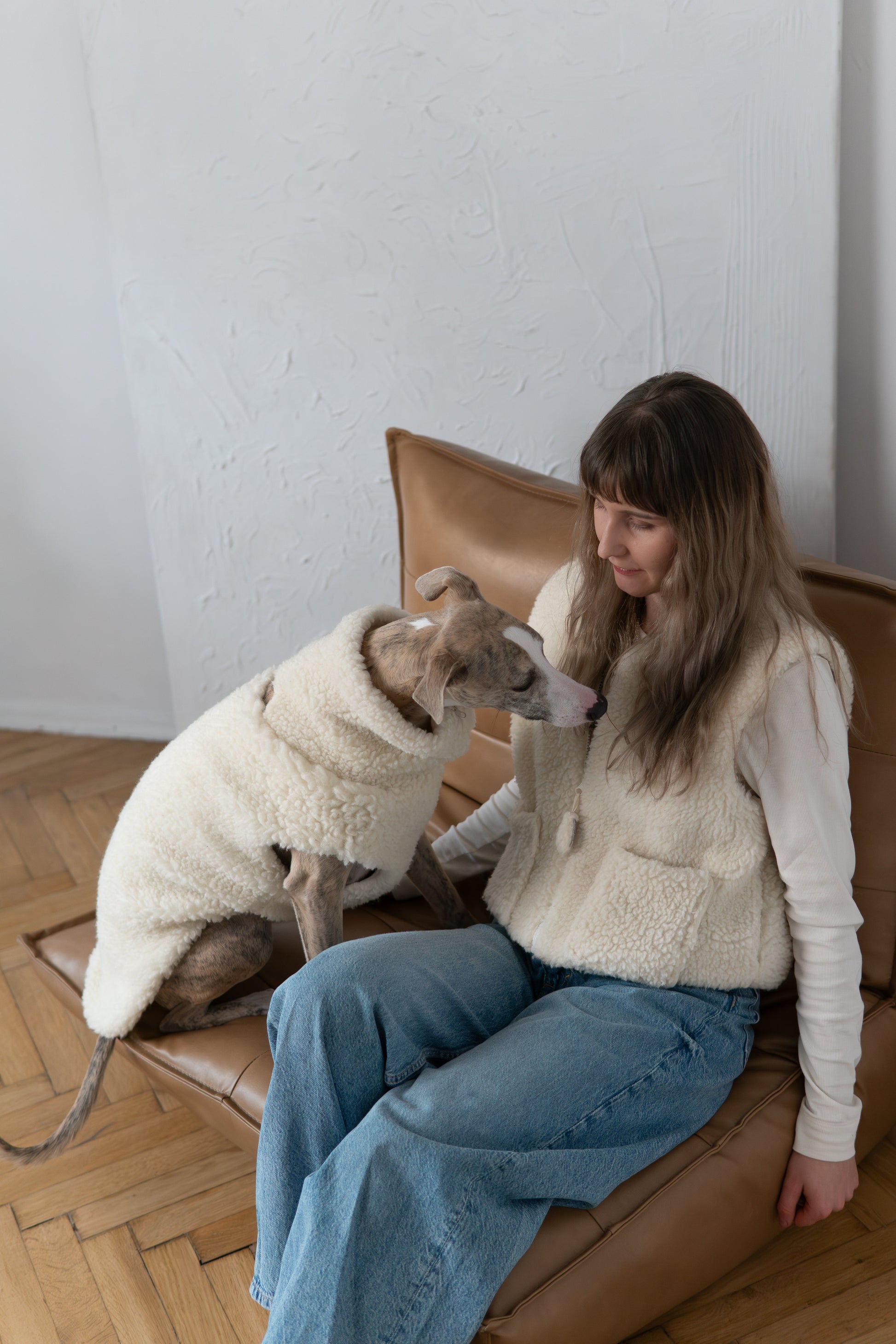 Woolen Dog Vest - Beige-3