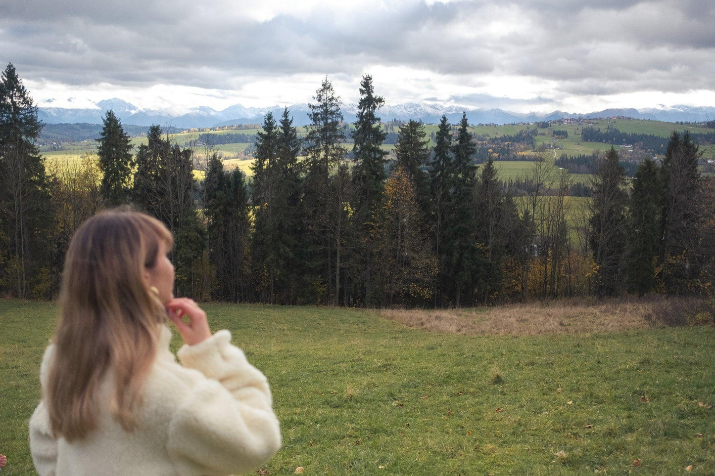 Manteau court en laine naturelle - Blanc