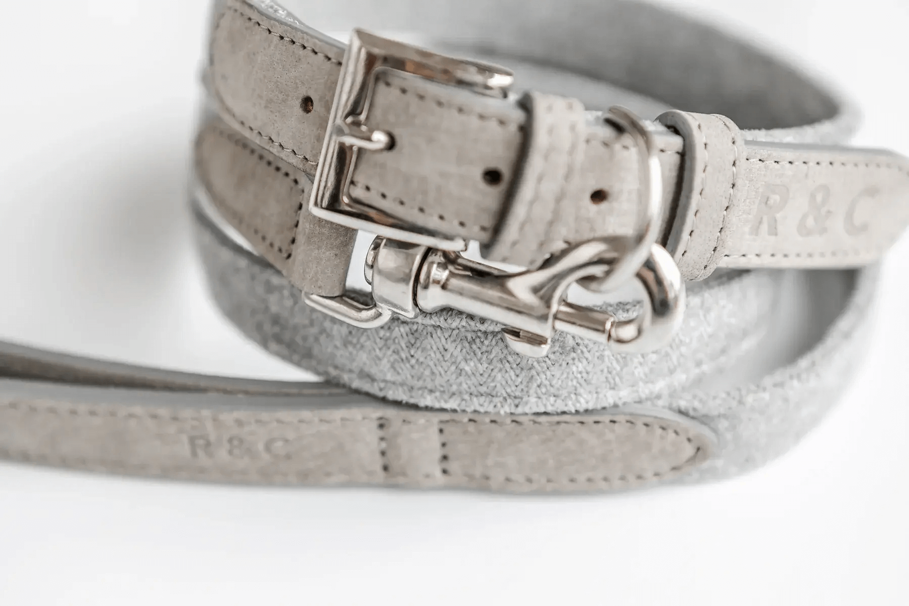 “Dalton” Fabric & Leather Dog Collar – by Ralph & Co-4