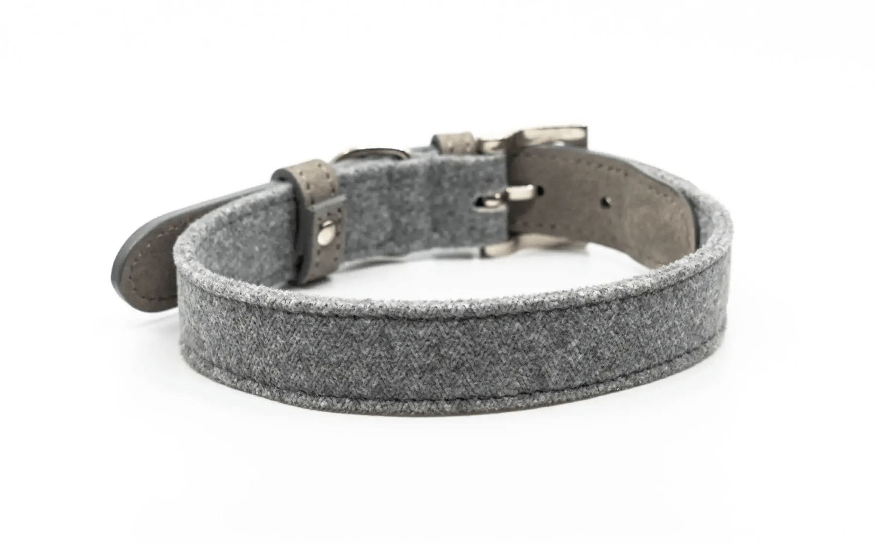 “Dalton” Fabric & Leather Dog Collar – by Ralph & Co-3