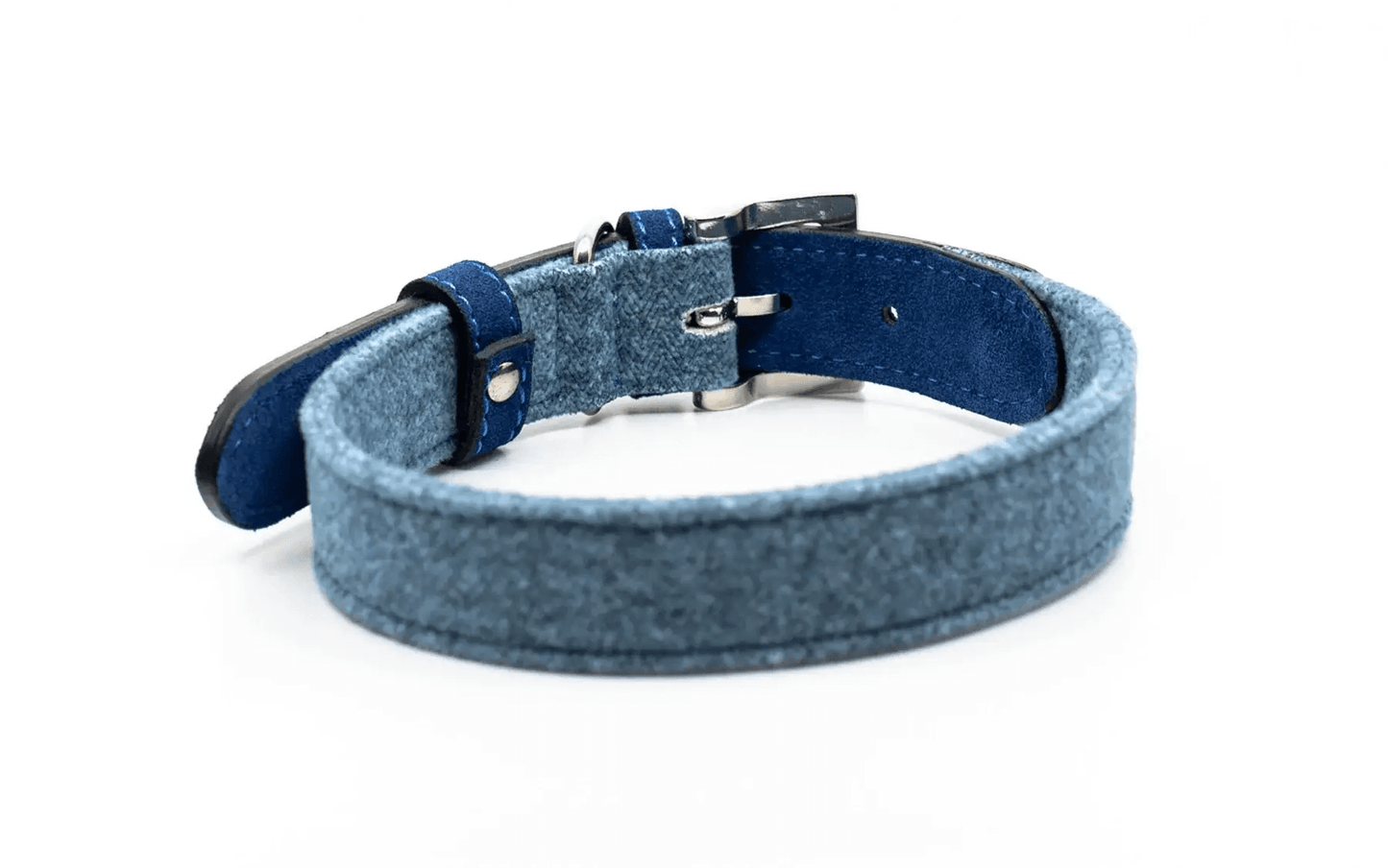 “Rayleigh” Fabric & Leather Dog Collar – by Ralph & Co-2