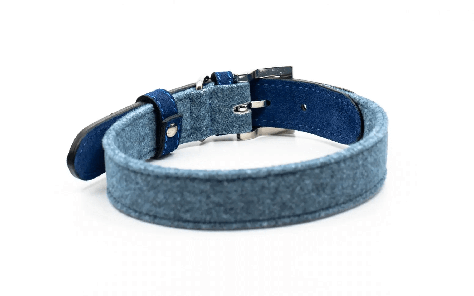 “Rayleigh” Fabric & Leather Dog Collar – by Ralph & Co-2
