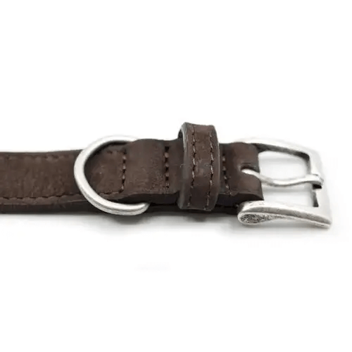 Collier pour chien “Bergamo” en cuir nubuck